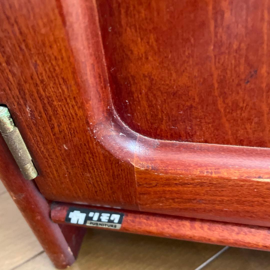 超お得 カリモク昭和レトロ 木製コンソールテーブル コールキャビネット古家具1点