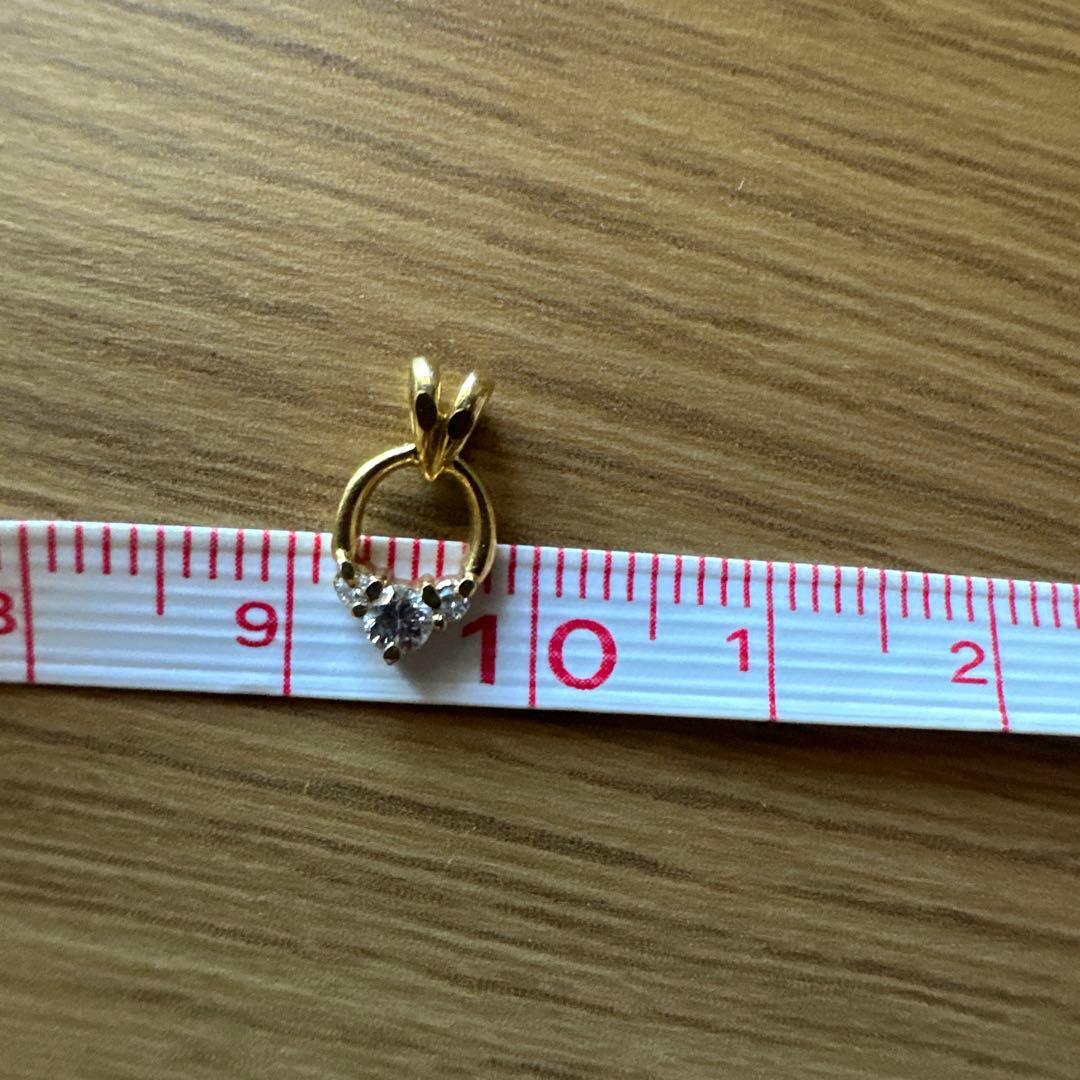 18金、ダイヤのペンダントトップ