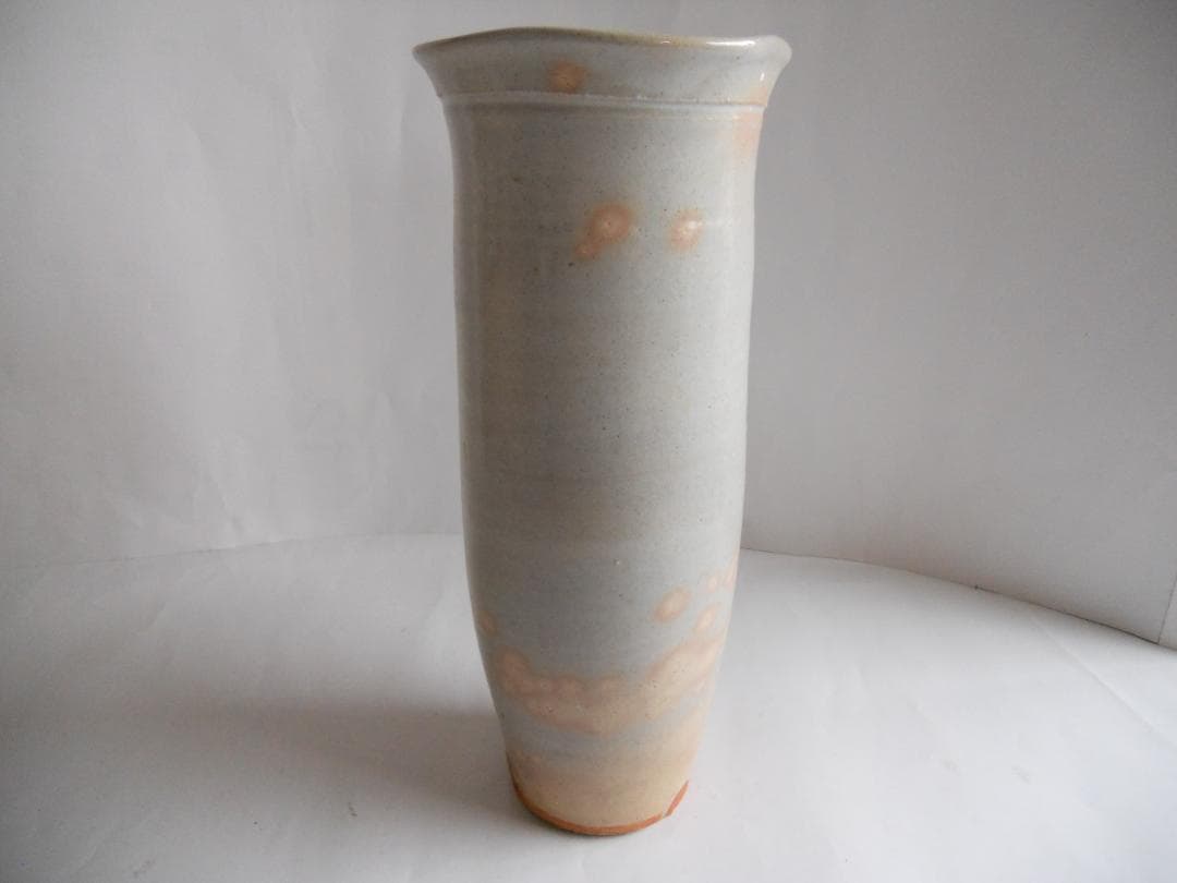 萩焼 十三代 坂田泥華 造 萩 四方 花入 共箱 花瓶 花生 花器 新品 未使用