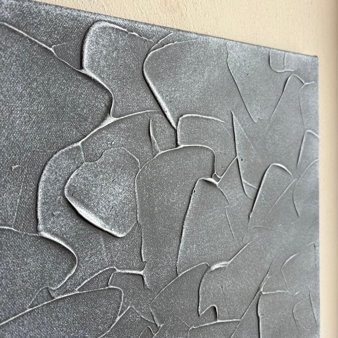 【soil（＃18）】アートパネル　テクスチャーアート　モノトーン　シンプル