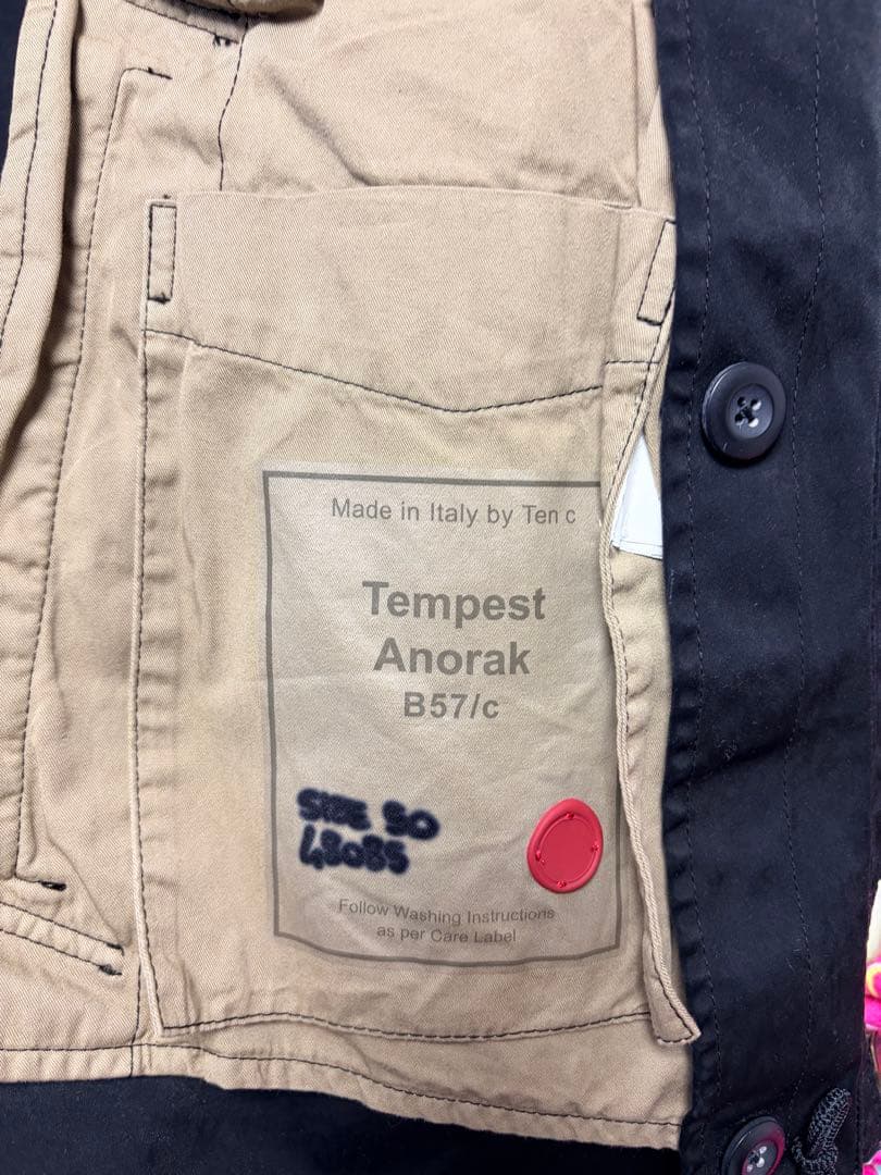 テンシー Ten-c テンペスト アノラックジャケット 黒 50