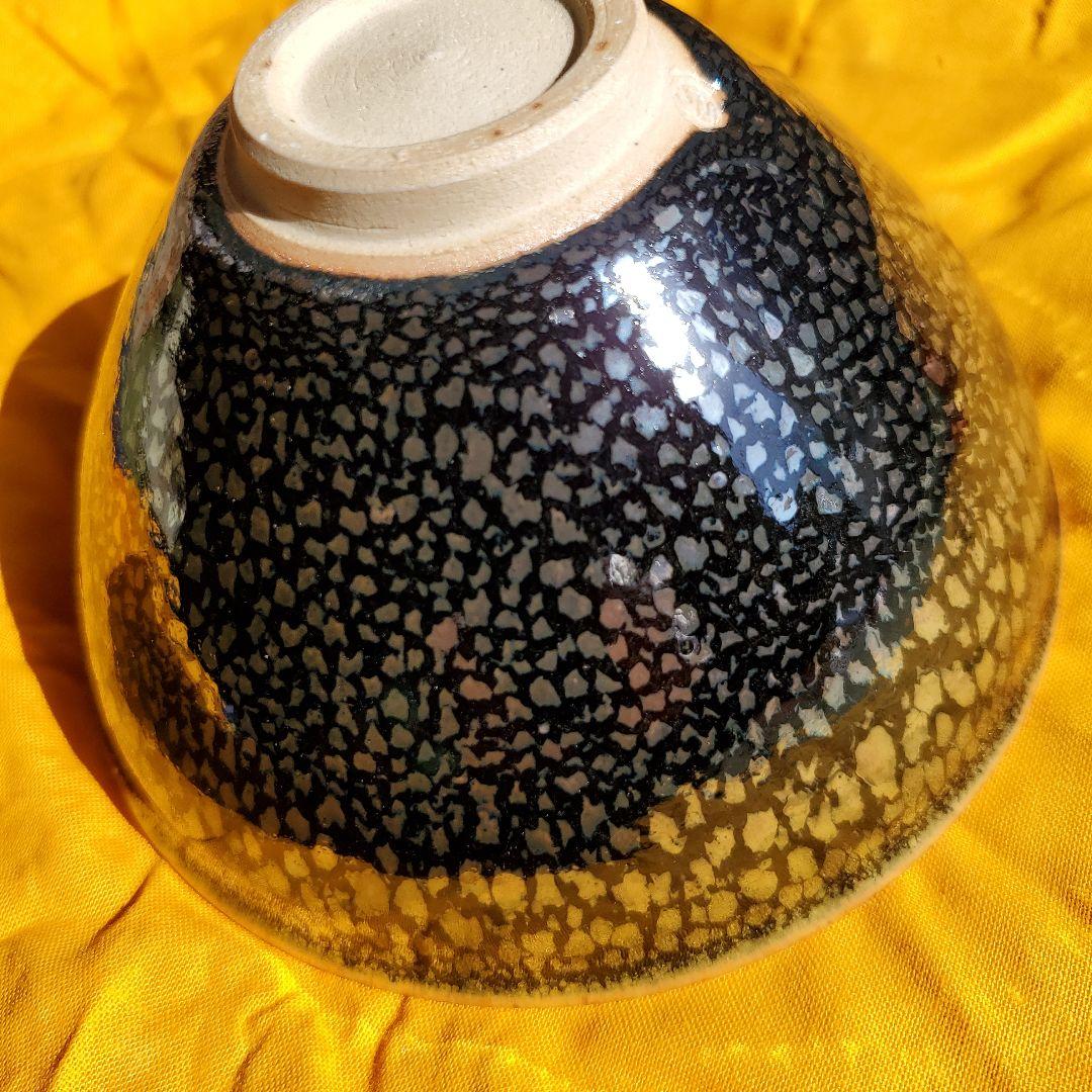 滴天目茶碗　和泉和法　 油滴天目茶碗　木箱入り 直径13センチくらい