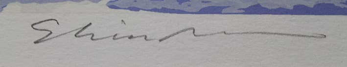 小暮真望 【雲海にたいする宝永富士】 セリグラフ