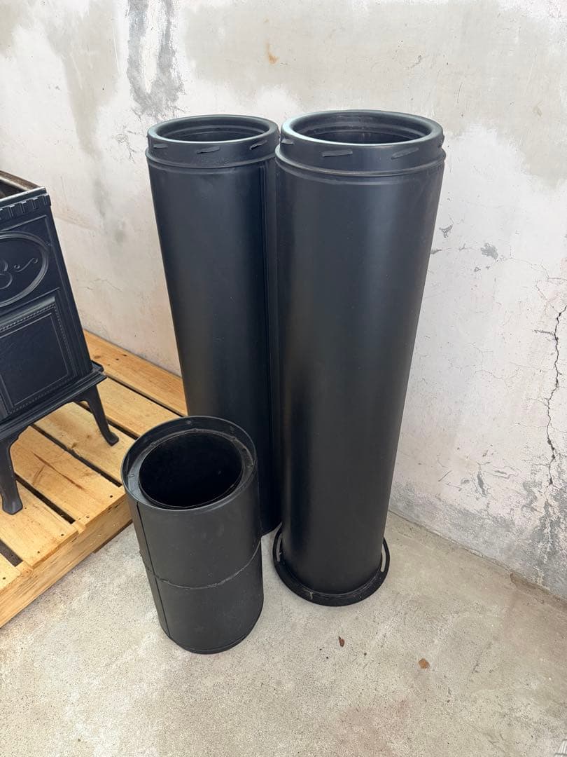 Ｋ 薪ストーブ　ヨツール　Ｆ３　煙突6本二重煙突3本　付属品他　JOTUL