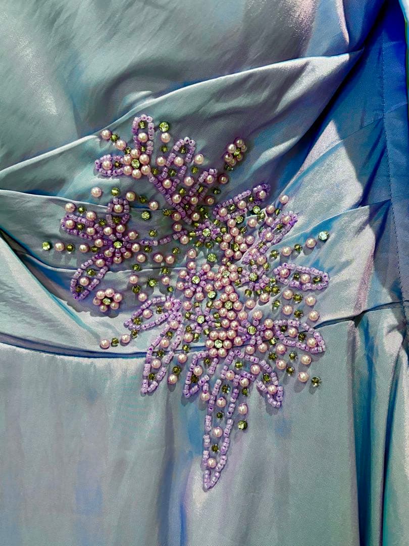 TWEED Dress 演奏会ロングドレス　ラベンダー