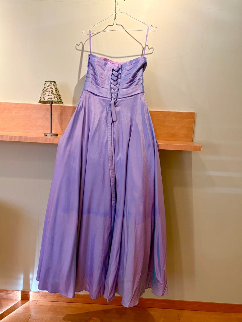 TWEED Dress 演奏会ロングドレス　ラベンダー