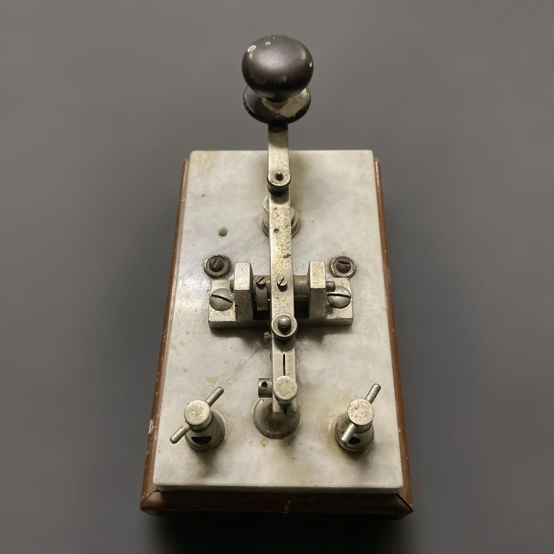 大理石電鍵　モールス信号キー　ヴィンテージ　レア