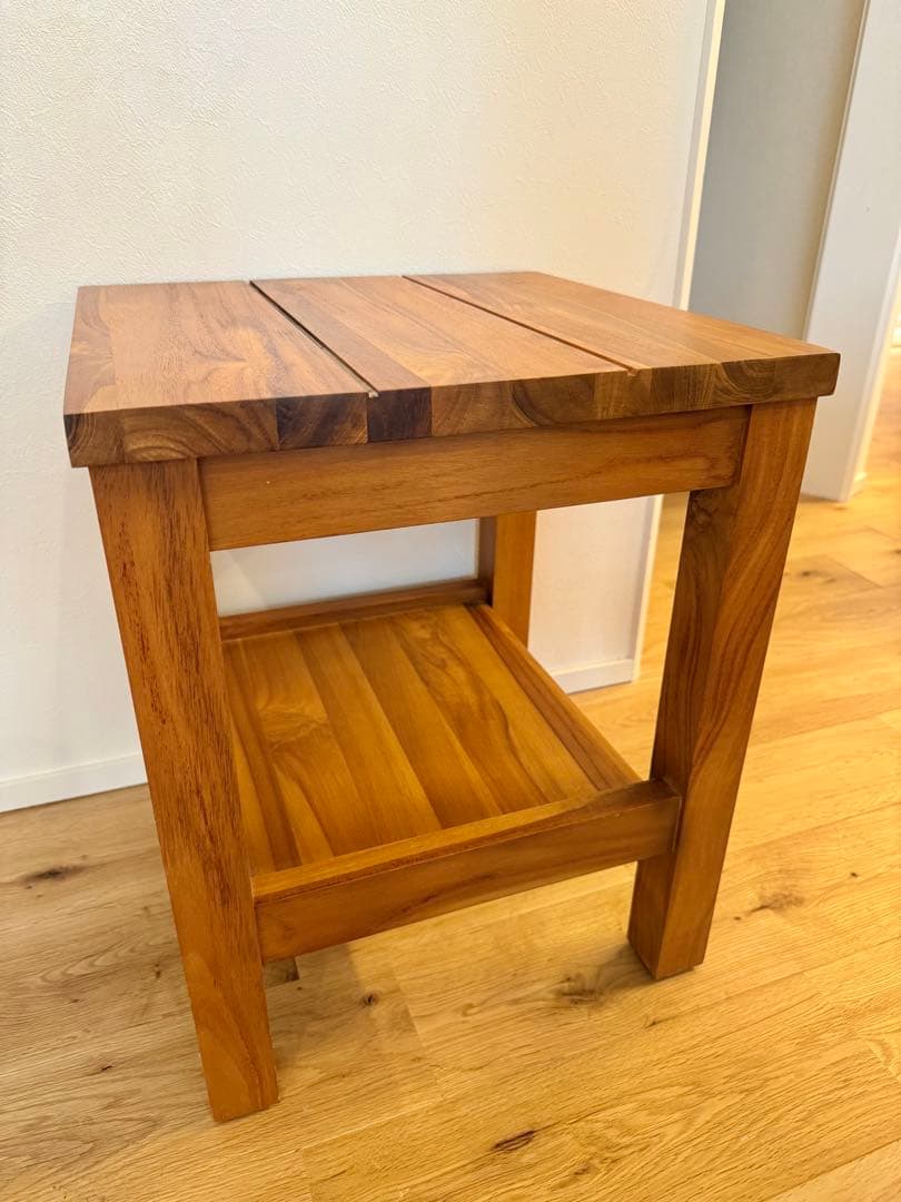【希少・美品】unico ブレス スツール チーク無垢材 北欧ナチュラル