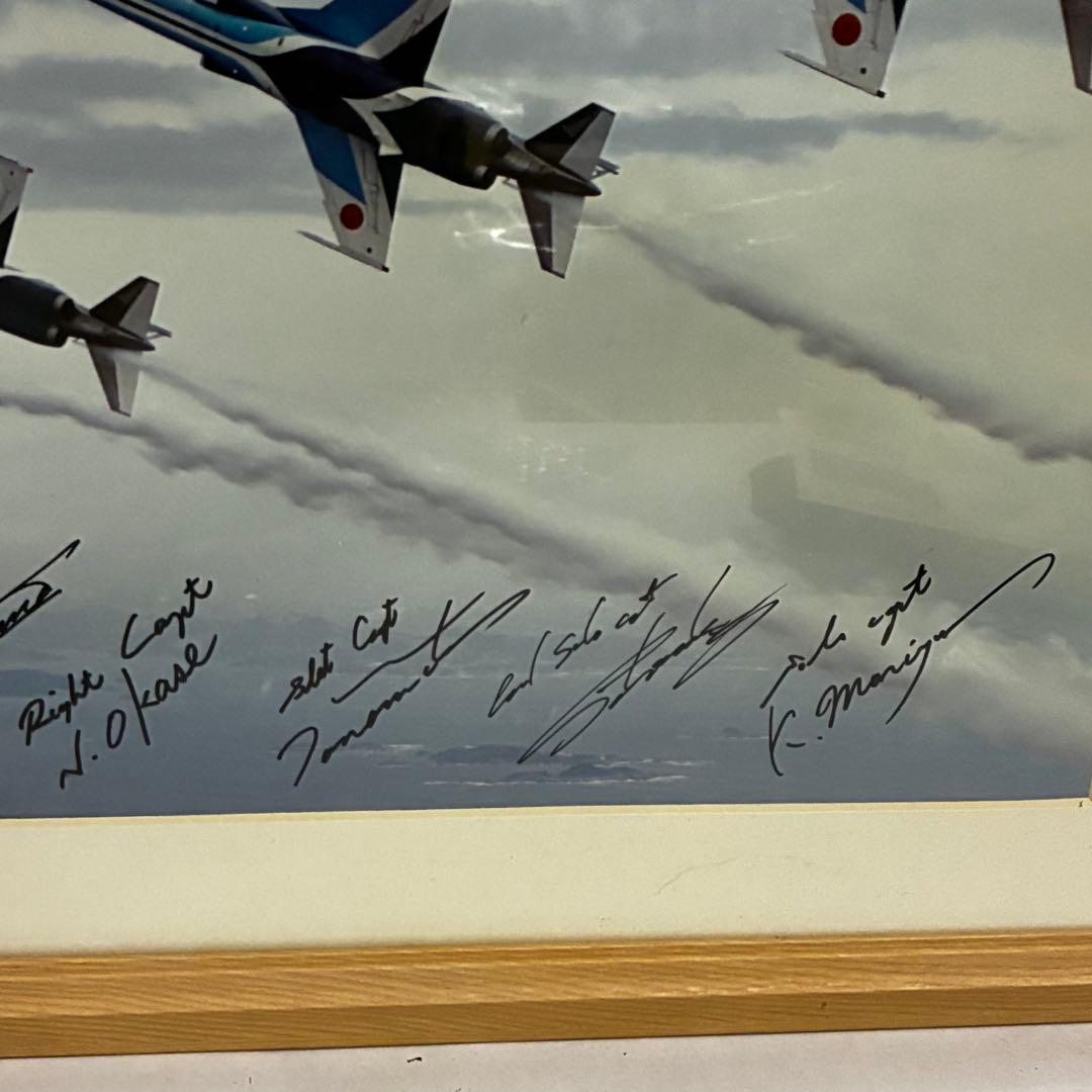 モ*ん様 【希少品】Blue Impulse アート サイン入り額縁 53×44