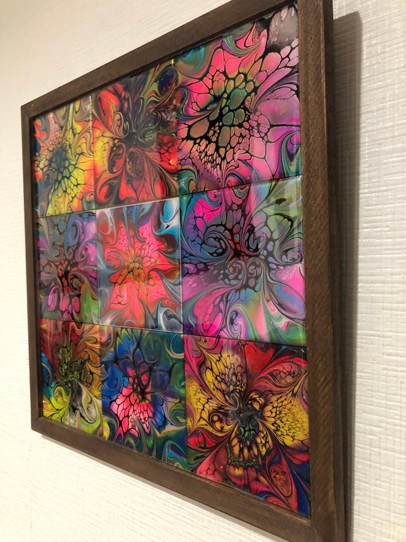 『千賀輝天』フルイドアート　現代アート　抽象画　ポーリングアート