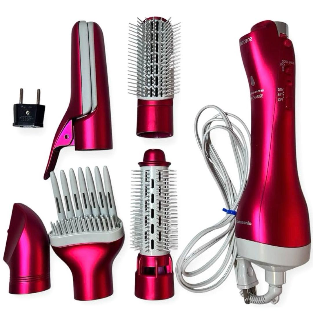 【廃盤】超美品 海外対応 パナソニック くるくるドライヤーEH-KN9Cナノケア