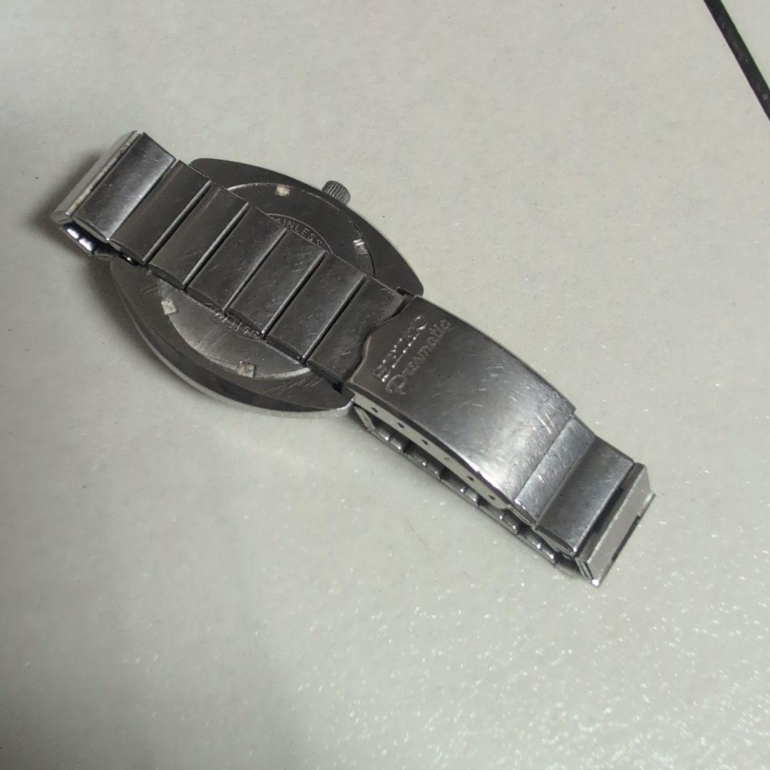 SEIKO プレスマチック 自動巻き時計 シルバー　27石