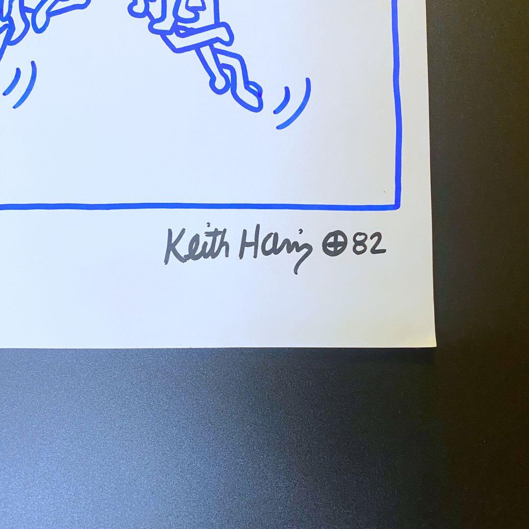 希少! 模写 キース・ヘリング ミクストメディア 原画 証明書 額装済 サイン入
