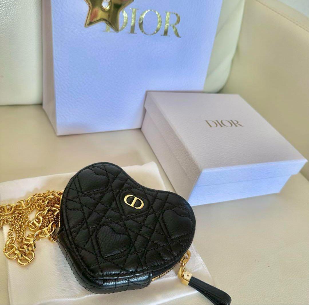 Christian Dior caro ハートチェーン ポーチ