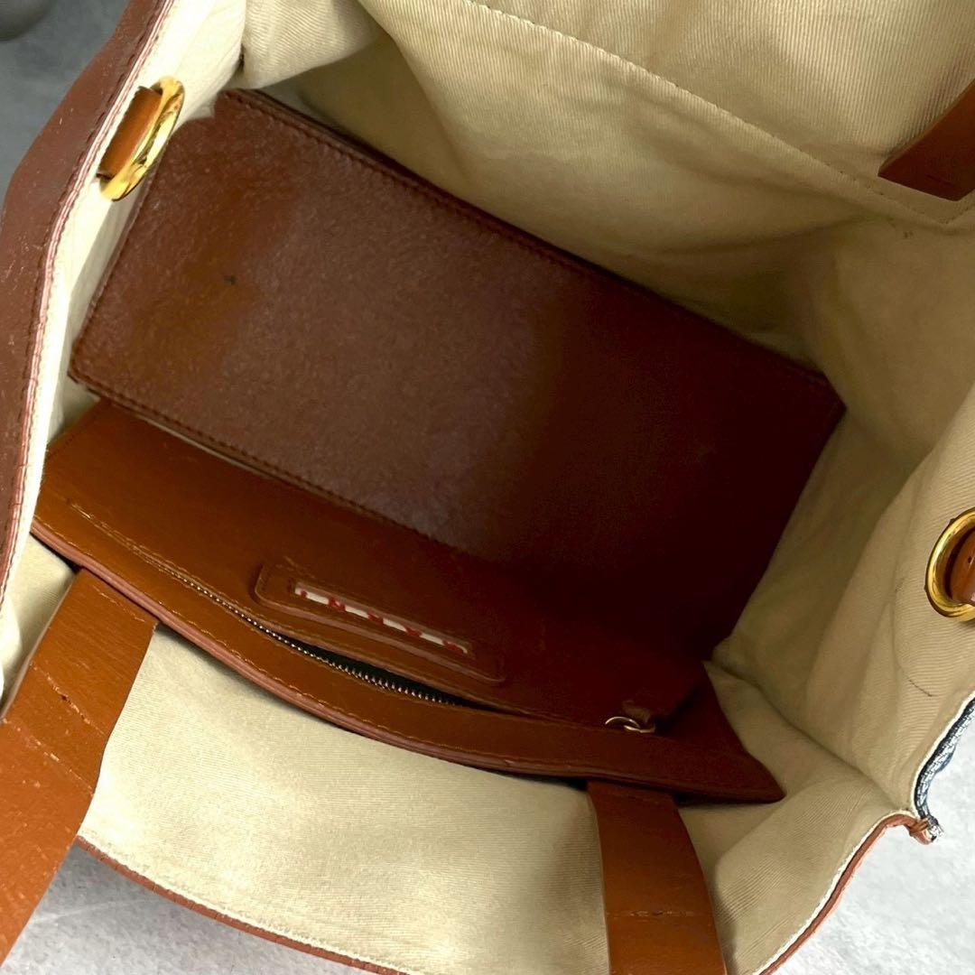 美品✨MARNI MUSEO SOFT デニム レザー A4可 トートバッグ