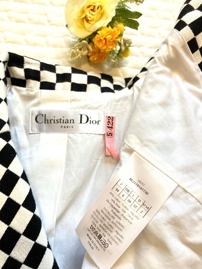 Christian Dior チェック柄ジャケット　ショートコート　runway