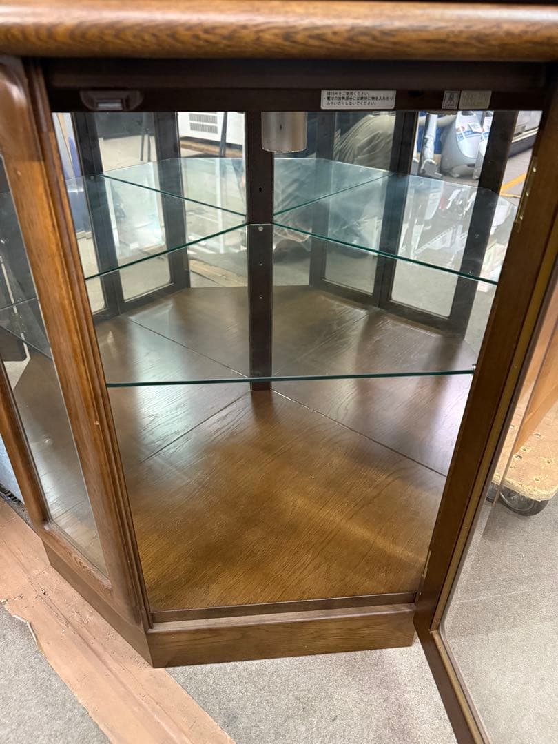 カリモク　飾り棚　ショーケース　アンティーク