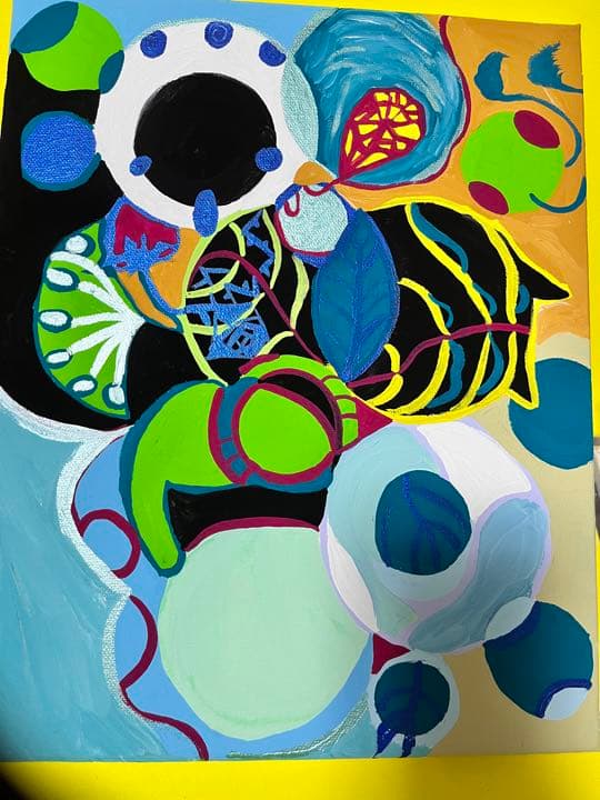 絵画　ANNA．Ｋ　冬　蝶　輪