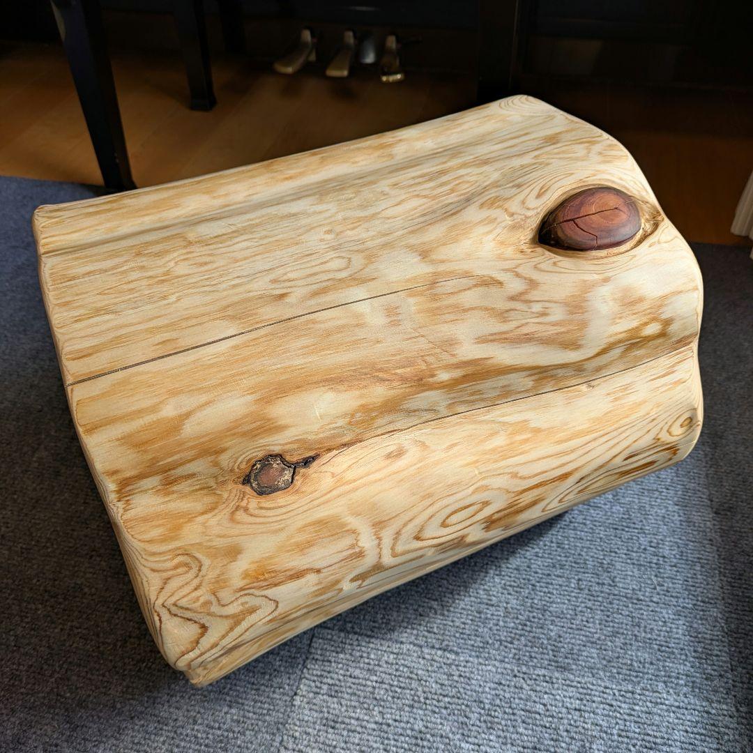 天然ヒバ　切り株　丸太　椅子　スツール　テーブル　高さ約35.5㎝