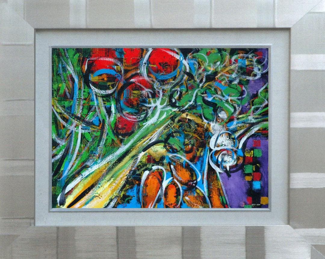 油絵 菅家令子 絵 絵画 インテリア 額付(白) uF6-061004 野菜果物