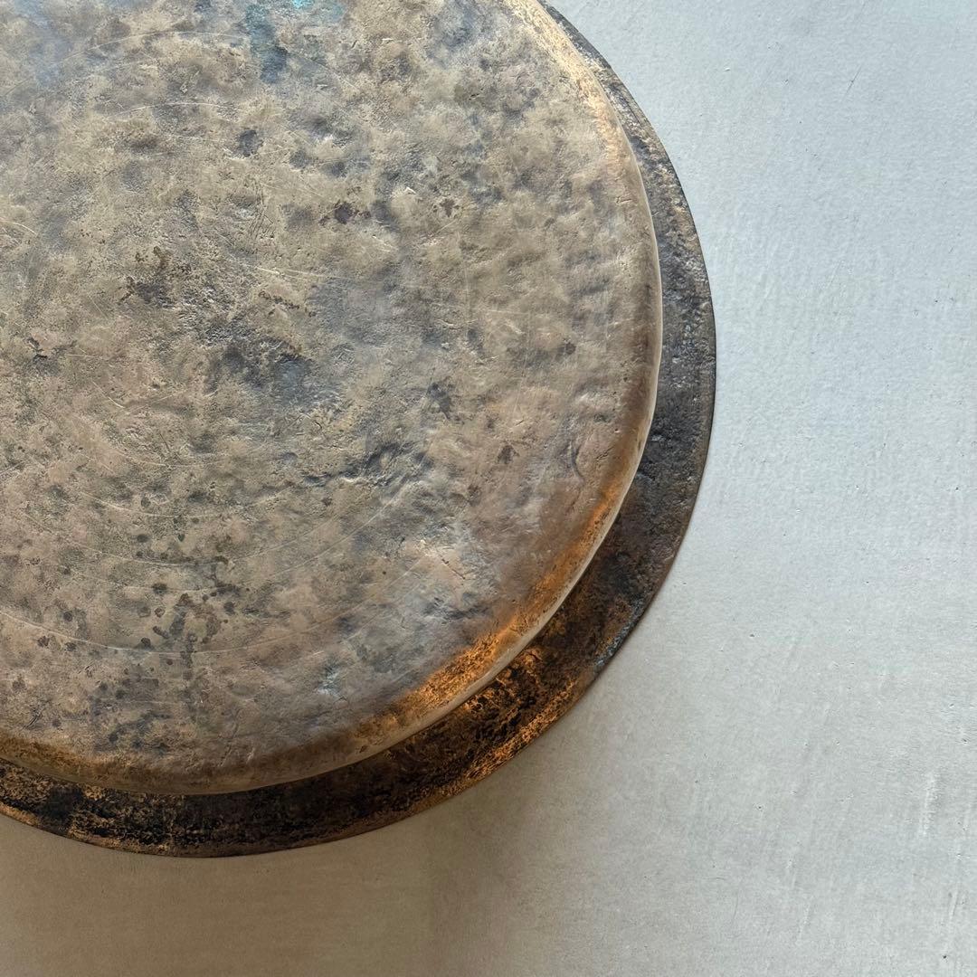 李朝 朝鮮 真鍮 たらい 槌打ち 民藝 アンティーク