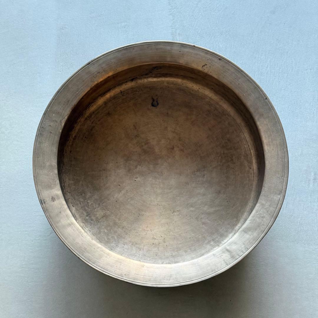 李朝 朝鮮 真鍮 たらい 槌打ち 民藝 アンティーク