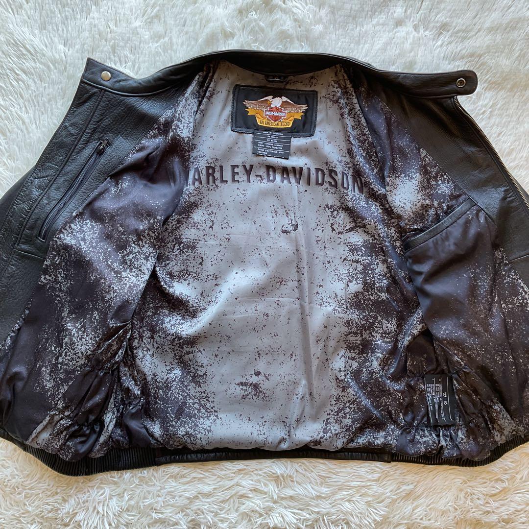 大きいサイズ✨ハーレーダビッドソン　レザージャケット　シングルライダース　XL