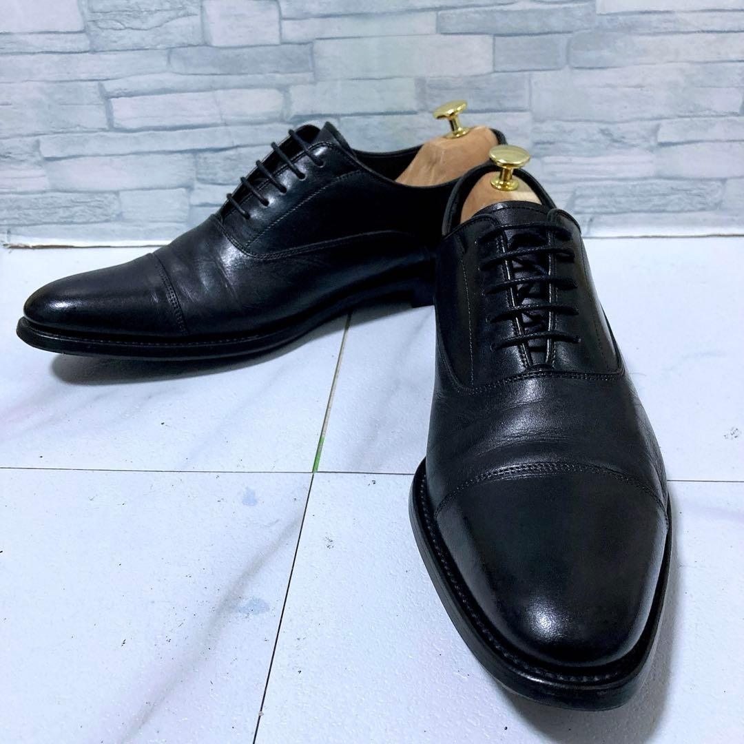 美品 REGAL ビジネスシューズ 607R ストレートチップ 本革 黒 27