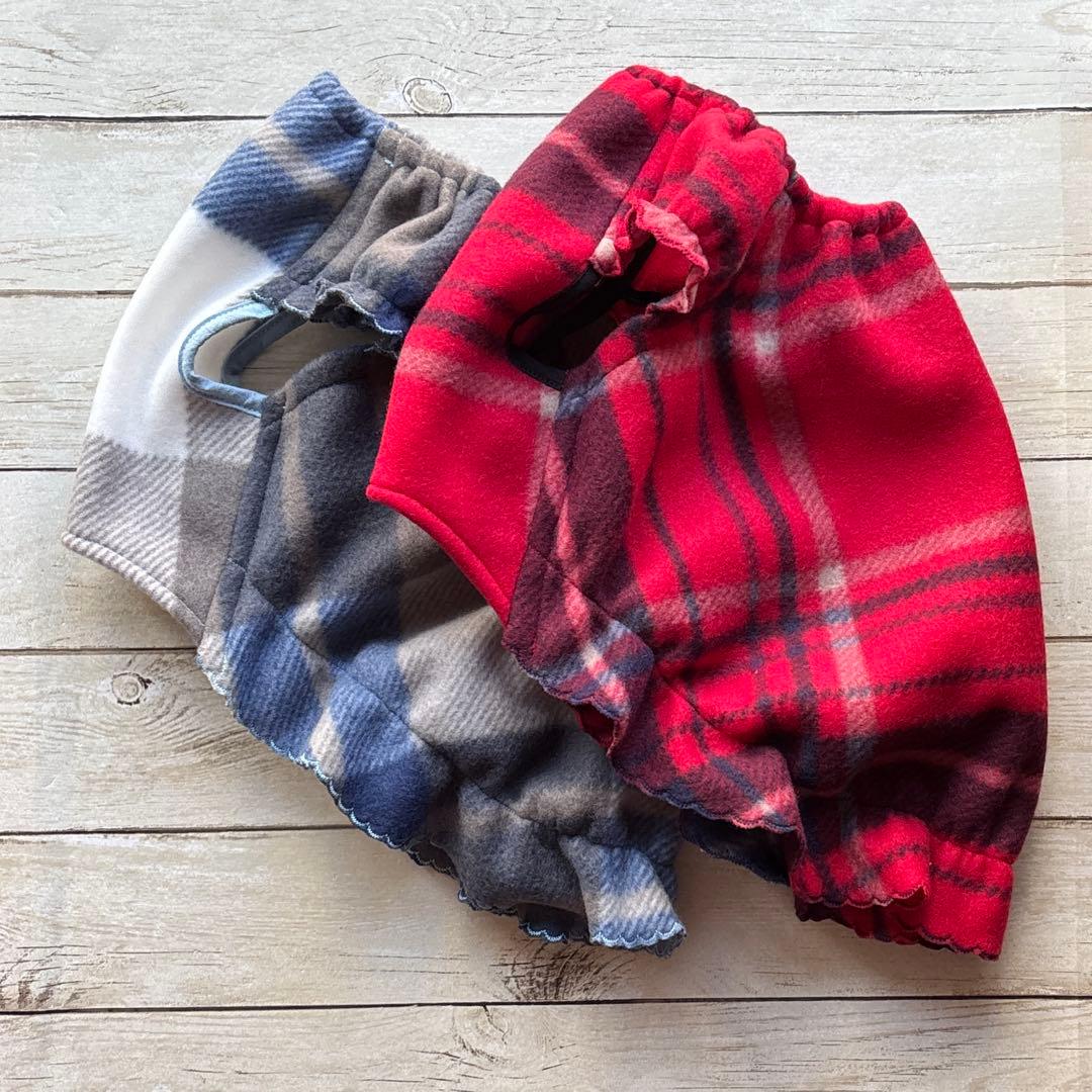 しろ　ハンドメイド犬服　ワンピース