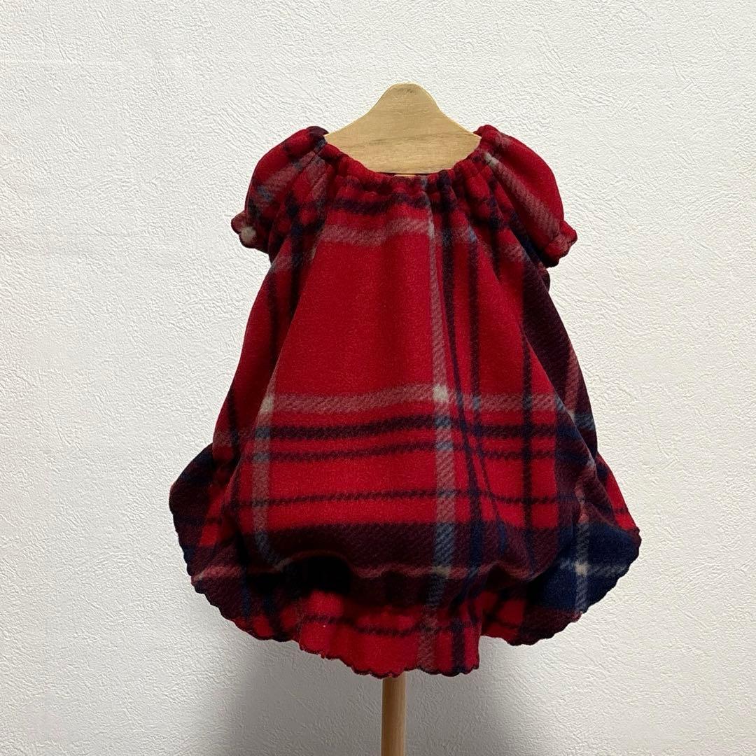 しろ　ハンドメイド犬服　ワンピース