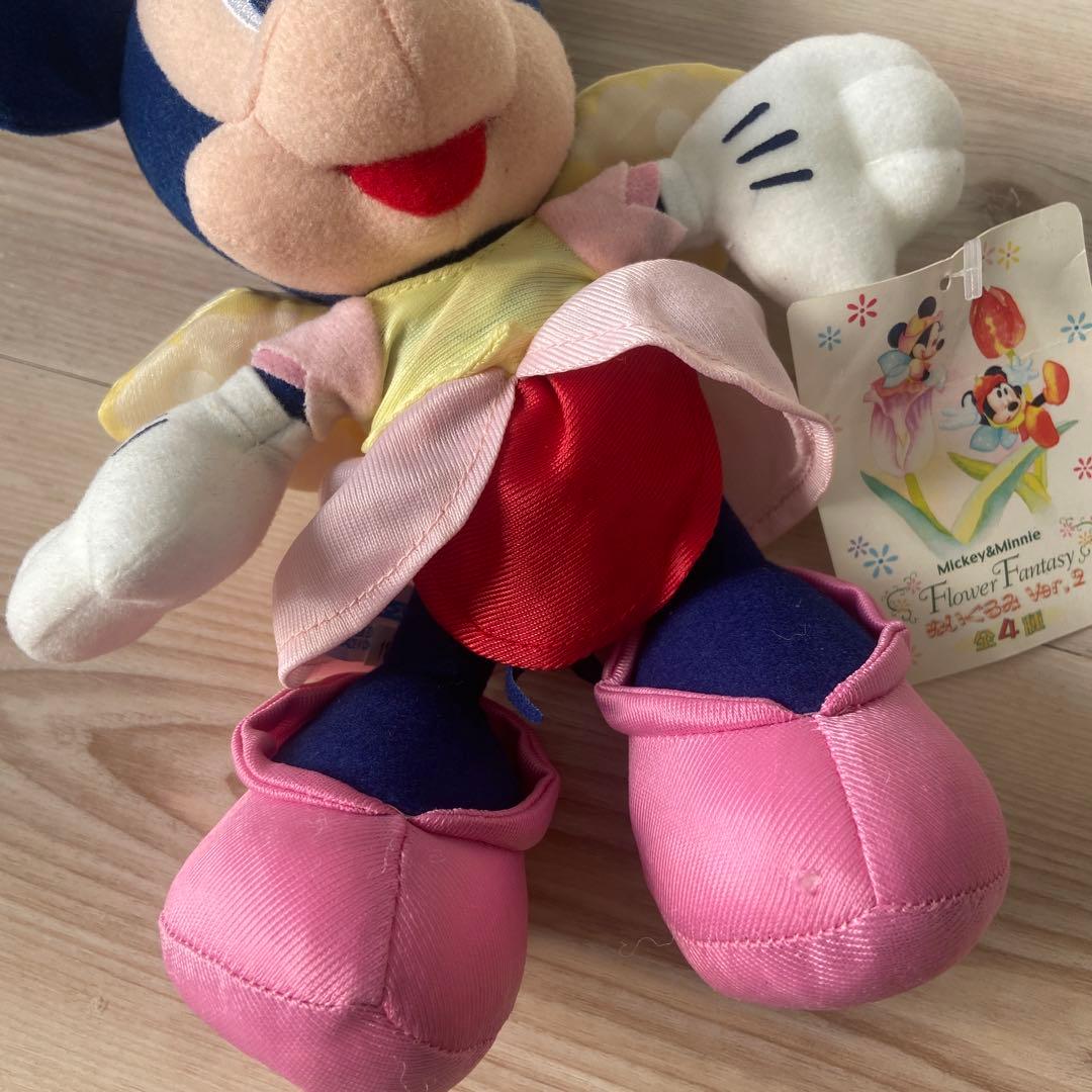 ディズニー　SEGA ミッキー ミニー　ぬいぐるみ　平成レトロ　非売品　蝶　希少
