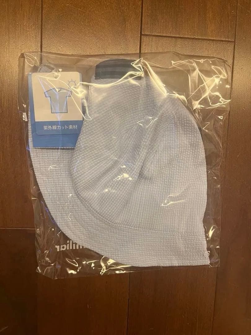 familiar クマ耳付き帽子 水色・白　【新品未使用】