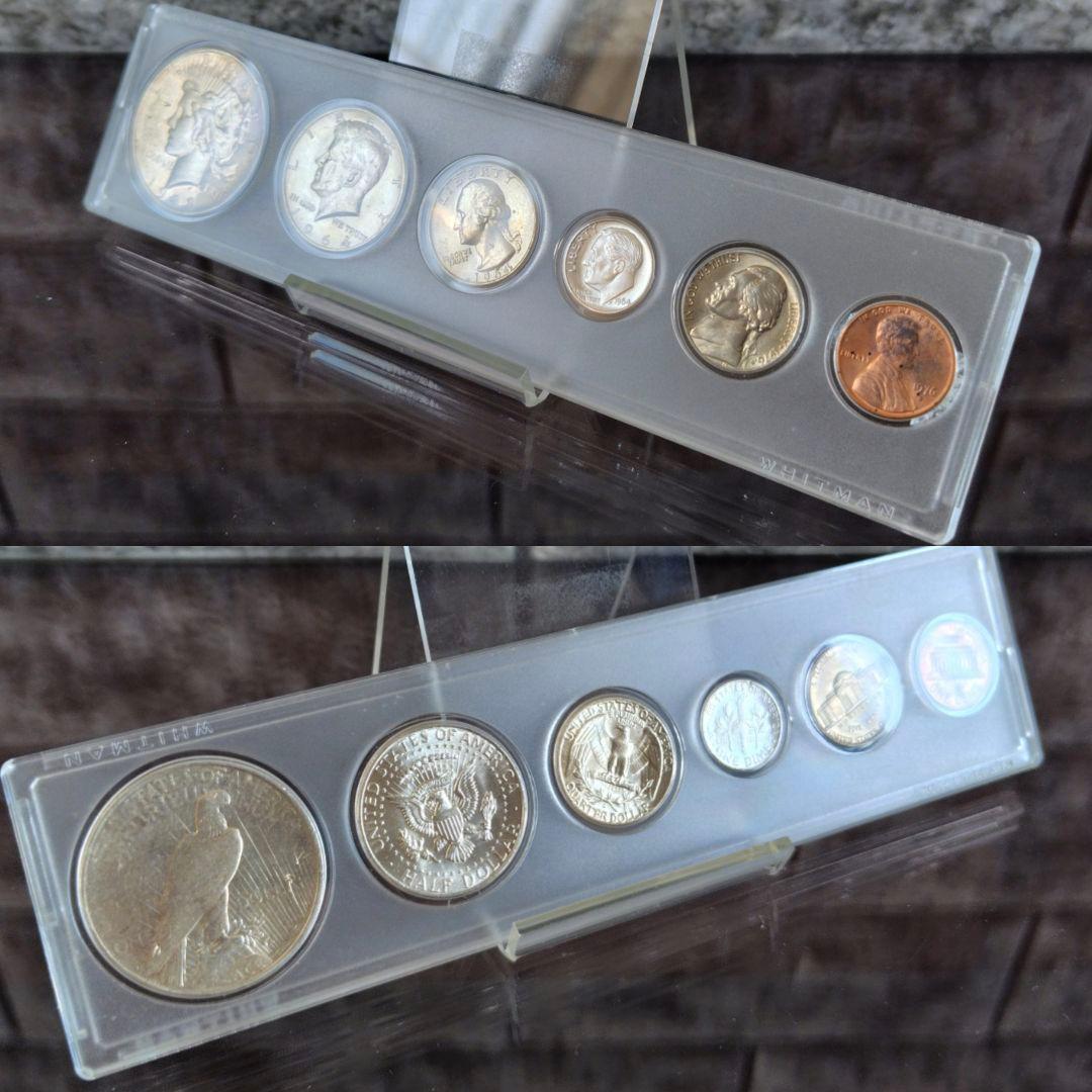 アメリカ6種 旧硬貨 ケース付