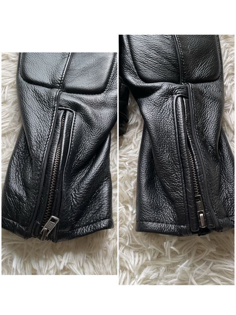 人気✨ハーレーダビッドソン　レザージャケット　シングルライダース　スカル　XL