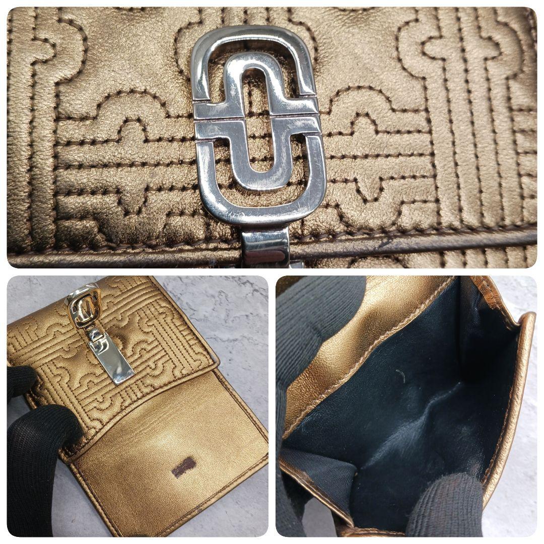 ✨廃盤.希少✨ ブルガリ パレンテ クリップ開閉 レディース 折財布 ゴールド