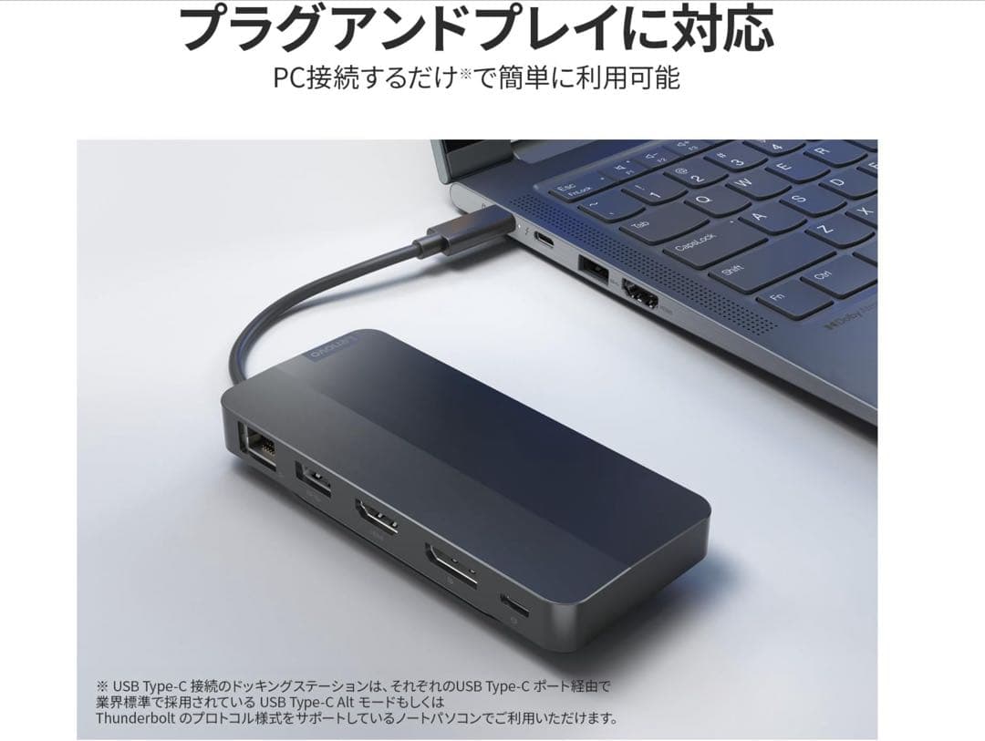 新品　Lenovo USB-C Dual Display Travel Dock