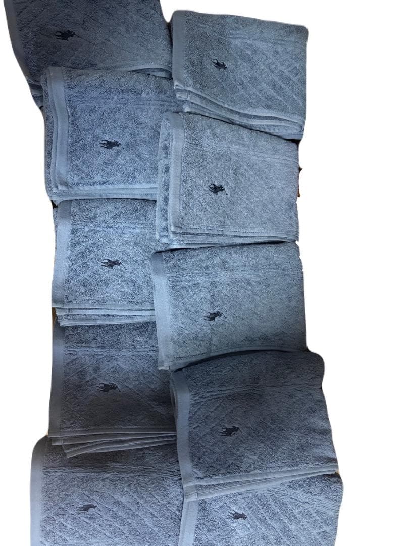 RALPH LAUREN フェイスタオル 10枚組 ブルー 34×85cm 新品