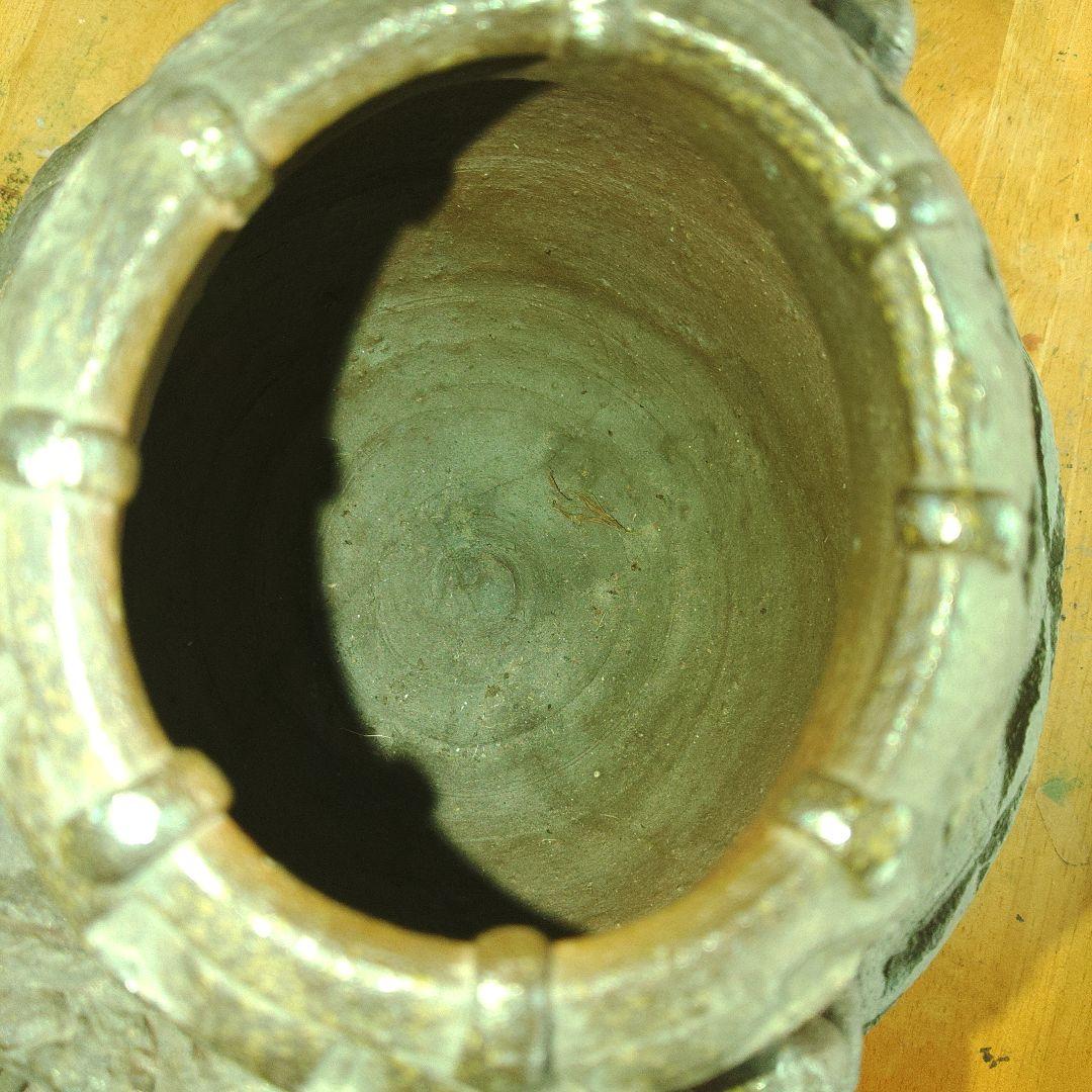 唐津　蟹花籠壺　変わり壺