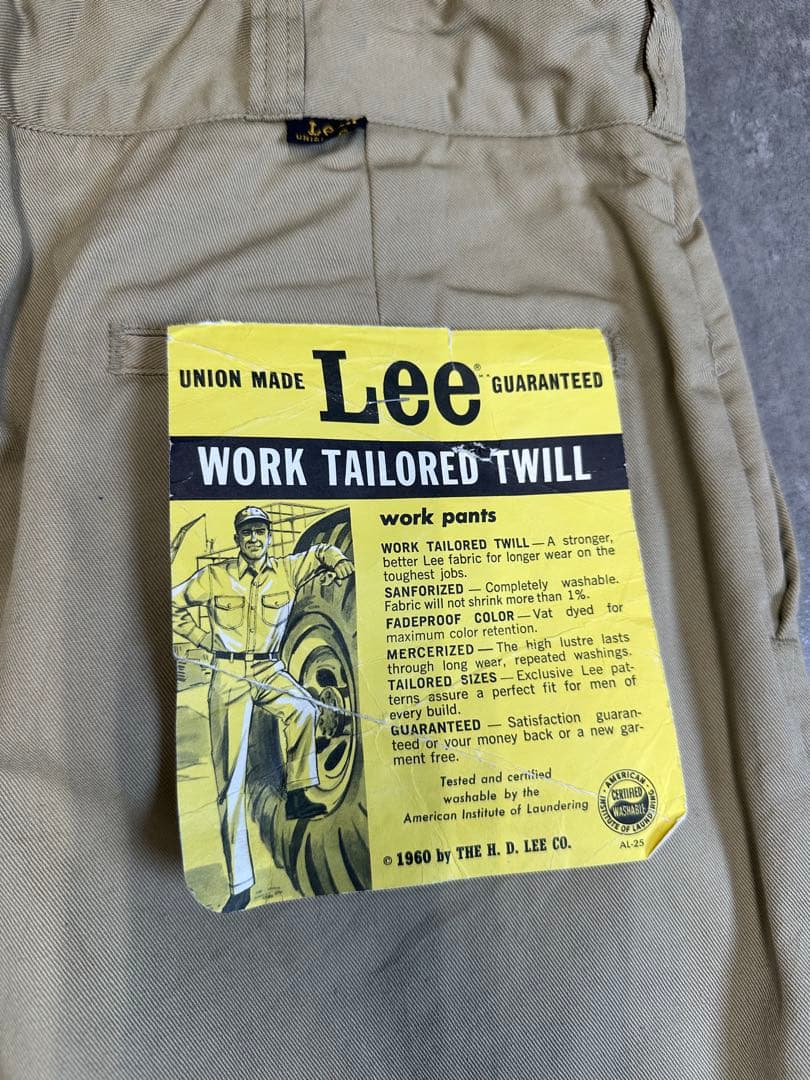 Lee WORK TAILORED TWILL 60s デッドストック