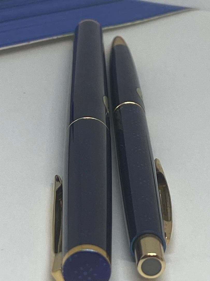 【金ペン・廃番・昭和レトロ・おまけ付き】パイロット/“L”/FP+BP/青系軸