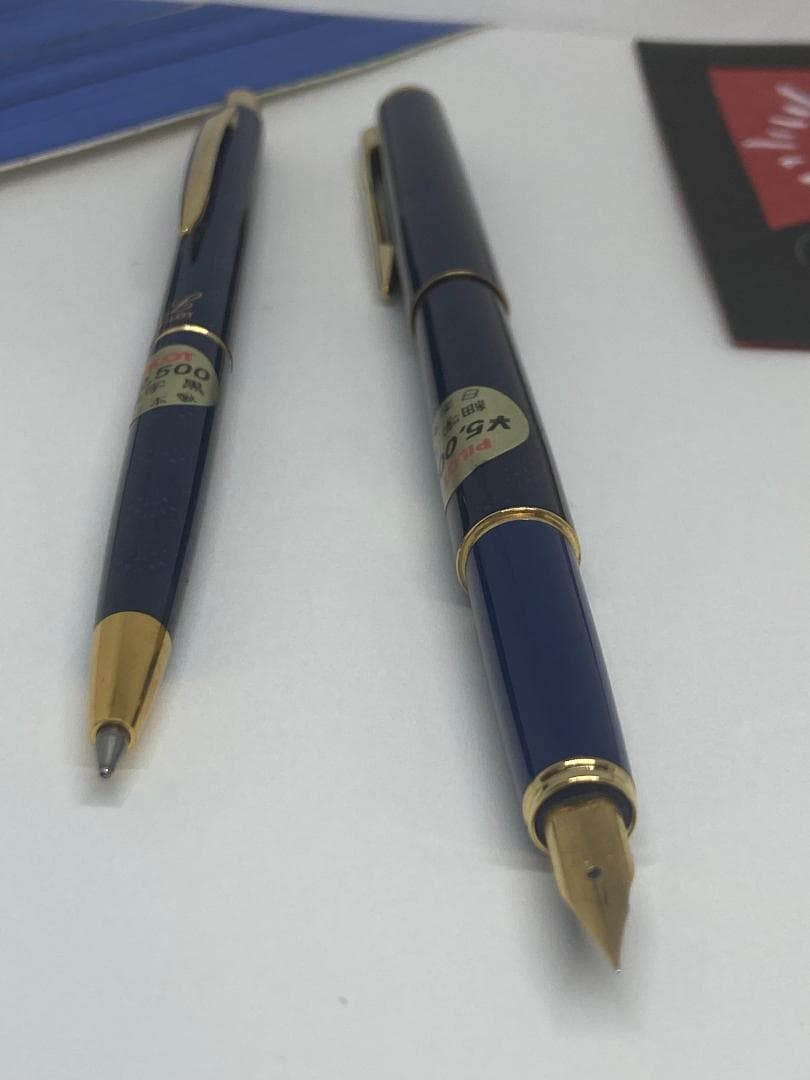 【金ペン・廃番・昭和レトロ・おまけ付き】パイロット/“L”/FP+BP/青系軸