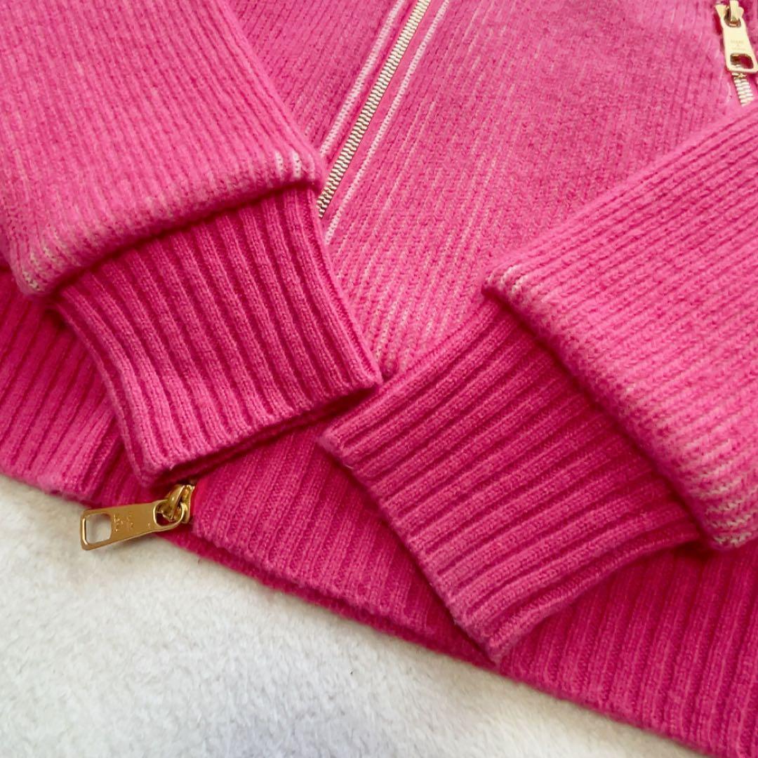 専用　マークアンドロナ　中綿　ニットジャケット　裏地　ピンク　スカル　ウール