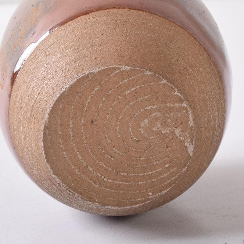 茶道具　京焼　平安　森岡嘉祥造　高取釉　茶入　仕覆付　共箱　V　7682