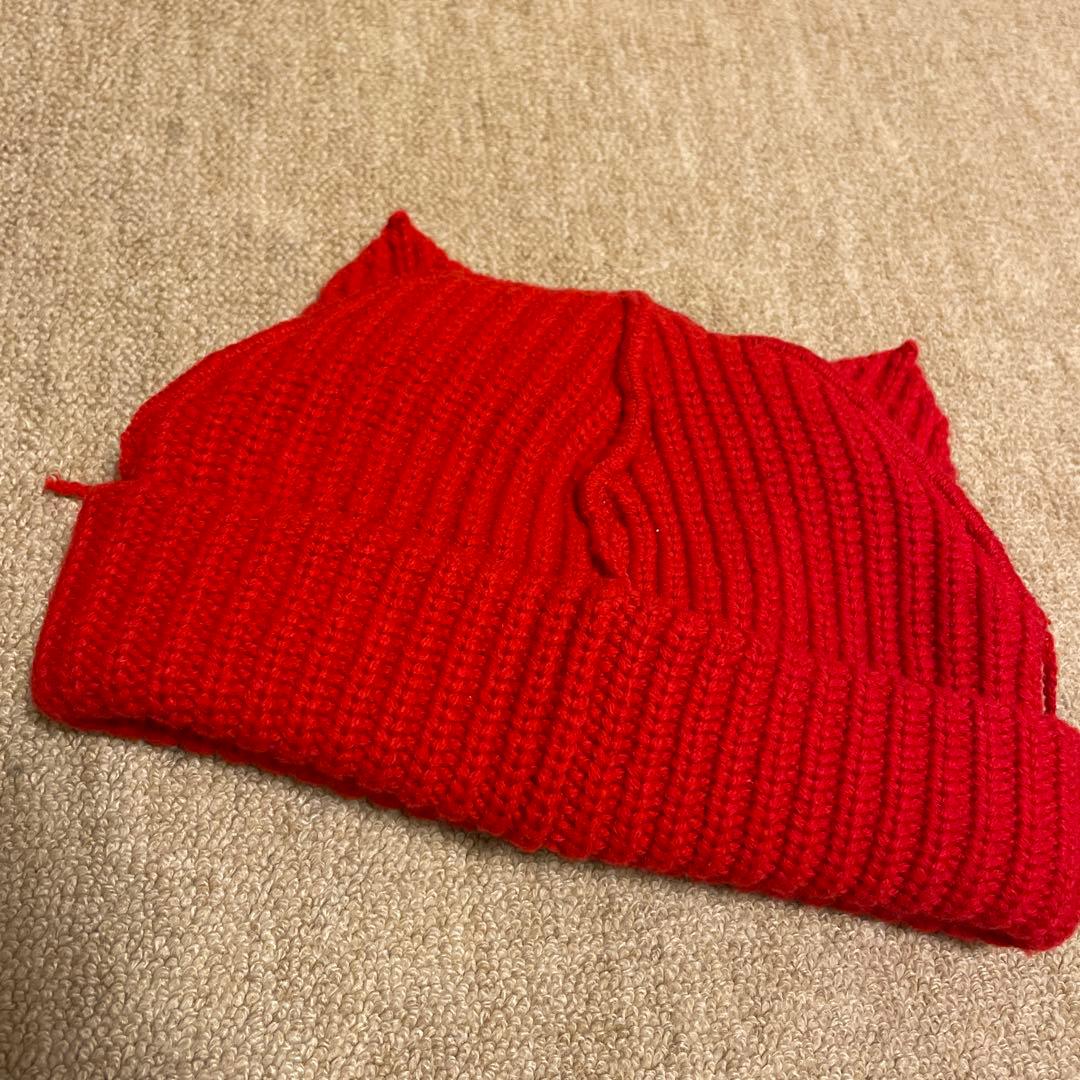 CHARLES JEFFREY LOVERBOY レッド 猫 ニット帽 正規品