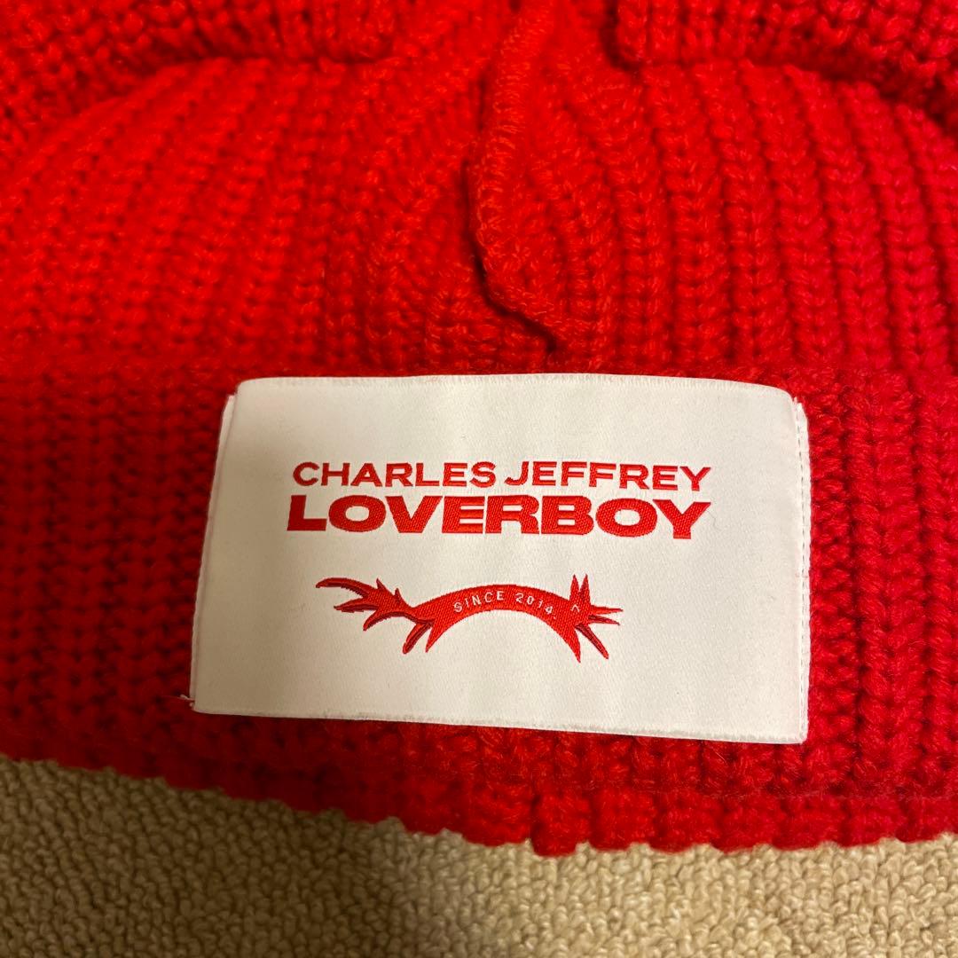 CHARLES JEFFREY LOVERBOY レッド 猫 ニット帽 正規品