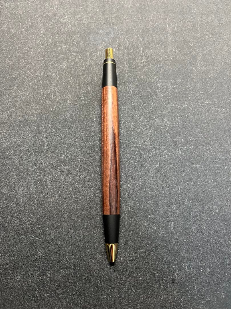 野原工芸　木のシャープペンシル　旧型　キングウッド　ゴールドクリップ