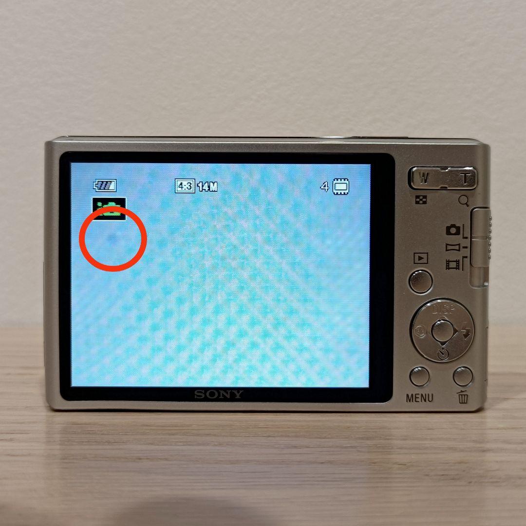 外観美品 動作確認済 SONY DSC-W550 シルバー デジカメ 充電器付