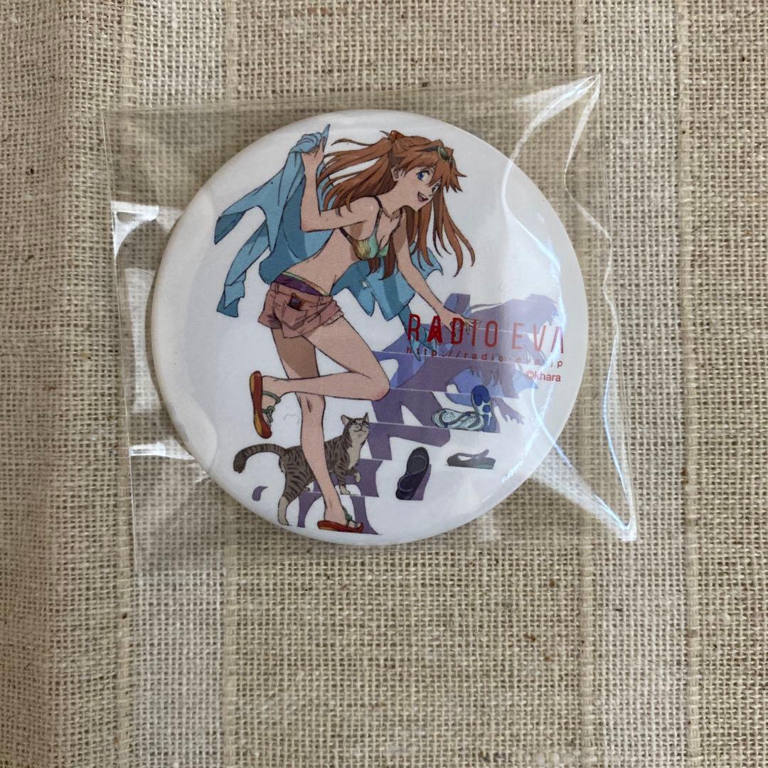 匿名配送 エヴァンゲリオンストア 大判マルチクロス ラジオ 缶バッジ 3点セット