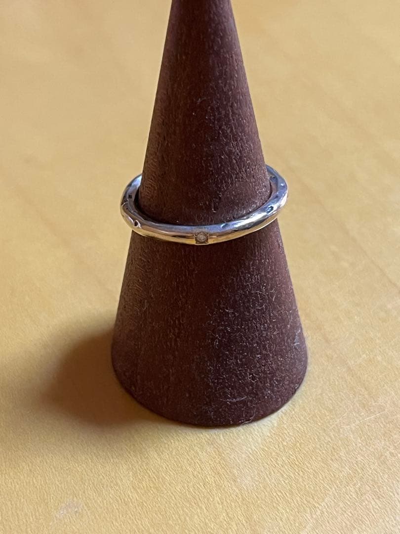 e.m. イーエム ダイヤモンド埋込みリング シルバー k18 13号