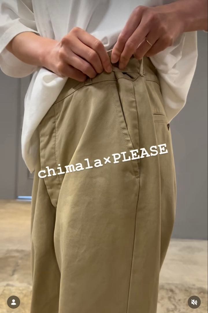 【美品】chimara×PLEASE 別注　チノパン